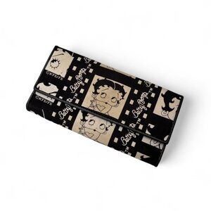 Y2K Betty Boop Patterned Foldover Wallet